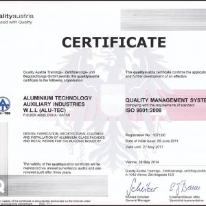 Image of ISO 9001:2008 Certificate