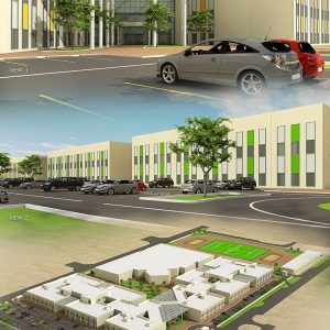 Renders of Al Wakra Academy Project