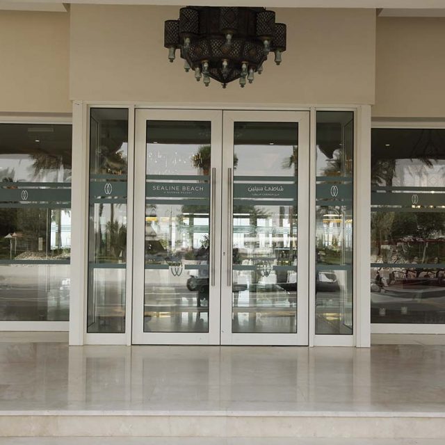 Alutec Products - Image of Swing Door at Sealine Beach Resort Qatar