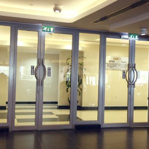 Image of Emergency Exit Doors at Ford Showroom Qatar